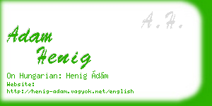 adam henig business card